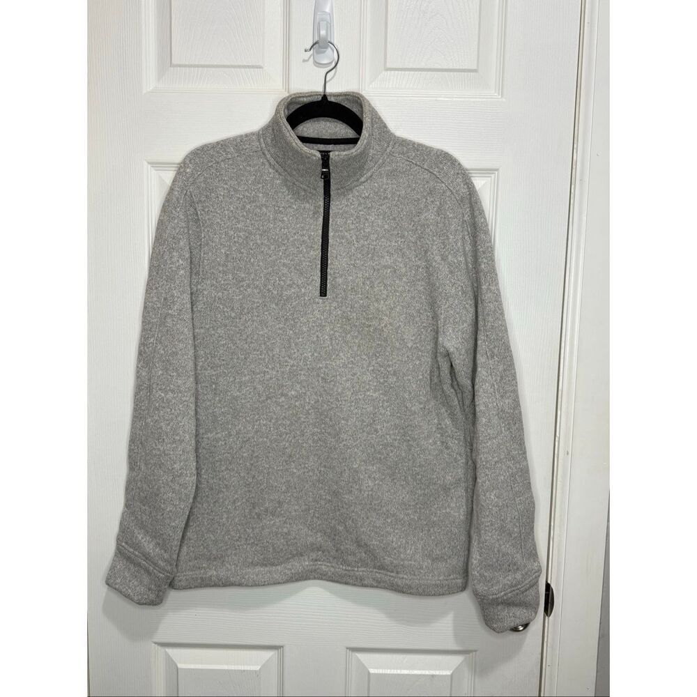 Banana Republic gray quarter zip sweater M